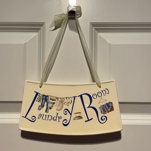 “Laundry Room” Ceramic Room Plaque
